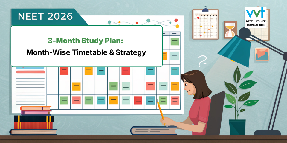 NEET 2026 3-Month Study Plan: Month-Wise Timetable & Strategy