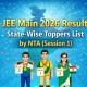 JEE Main 2026 Result: State-Wise Toppers List by NTA (Session 1)